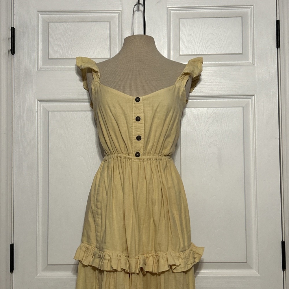 Jen's Pirate Booty Revolve Yellow Sundress Ruffle Maxi Dress Summer Boho Beach